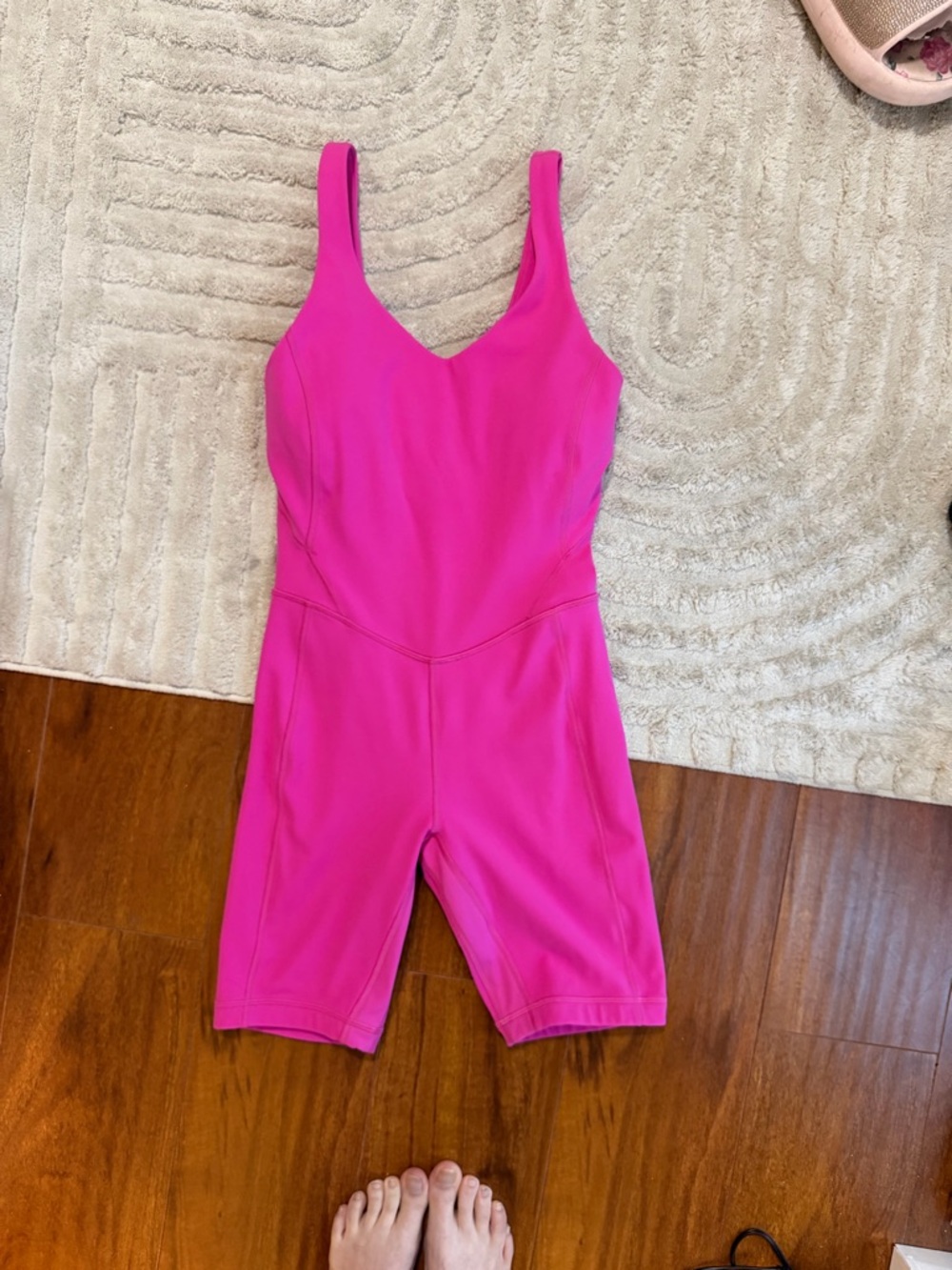 lululemon athletica Bright Pink Sleeveless Jumpsuit Romper
